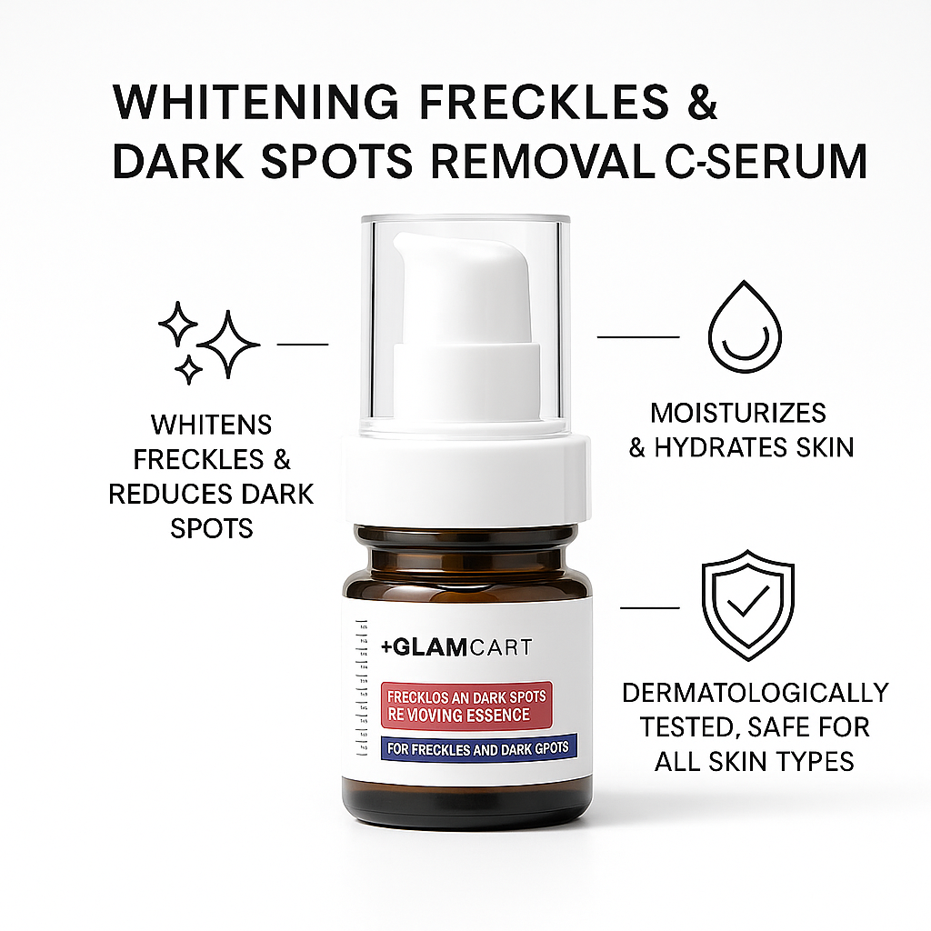 𝐖𝐡𝐢𝐭𝐞𝐧𝐢𝐧𝐠 and 𝐅𝐫𝐞𝐜𝐤𝐥𝐞 Removing Essence, Vitamin C Serum