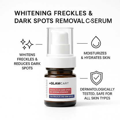 𝐖𝐡𝐢𝐭𝐞𝐧𝐢𝐧𝐠 and 𝐅𝐫𝐞𝐜𝐤𝐥𝐞 Removing Essence, Vitamin C Serum